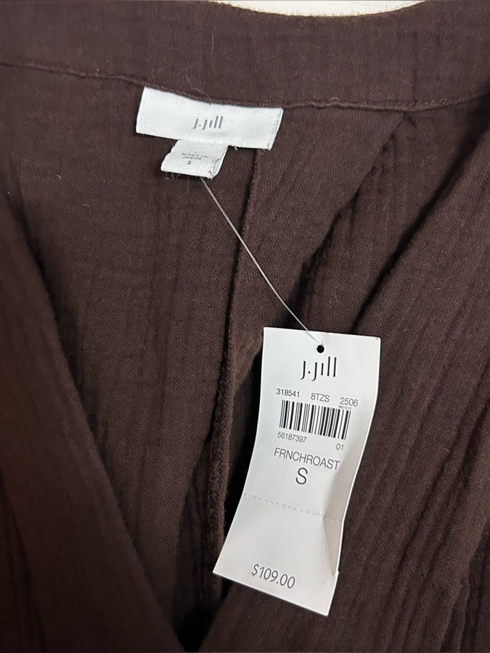 NWT J.Jill (size small) A line cotton gauze maxi dress - Picture 10 of 11